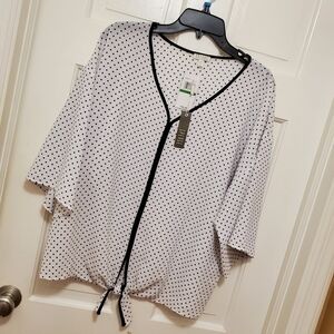 SPENSE POLKA DOT BLOUSE - LARGE